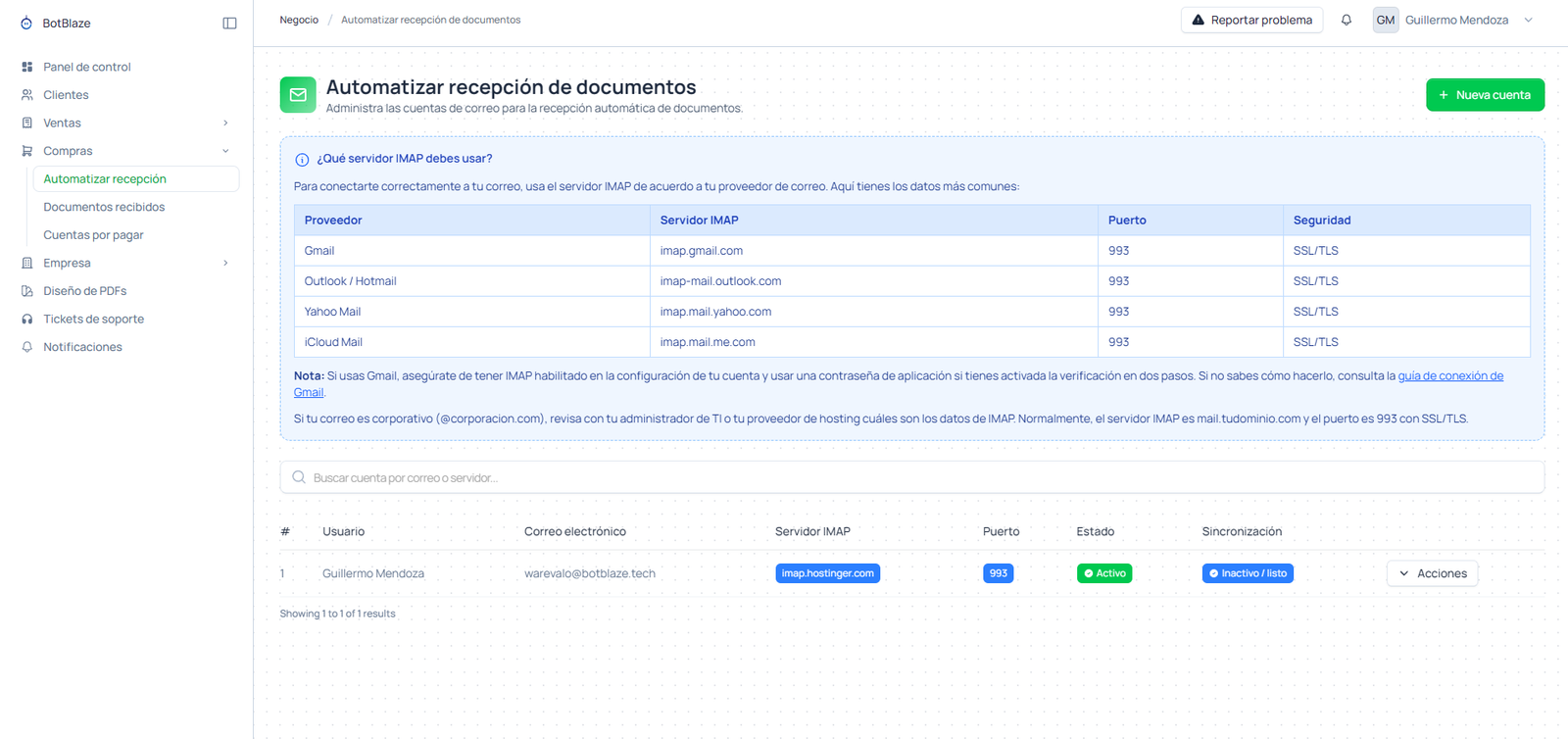 Conecta varias cuentas